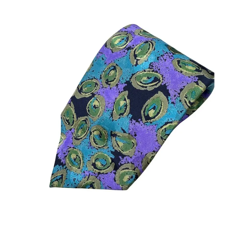 Vintage Riccardo Santostefano 100% Silk Tie Made in Italy preppycore old money‎